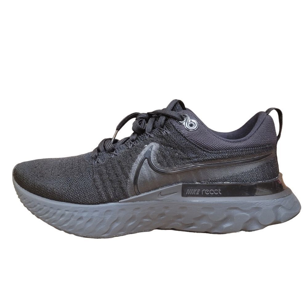 Nike Men's React Inifinity Run Flyknit 2 Triple Black Gray CT2357-003